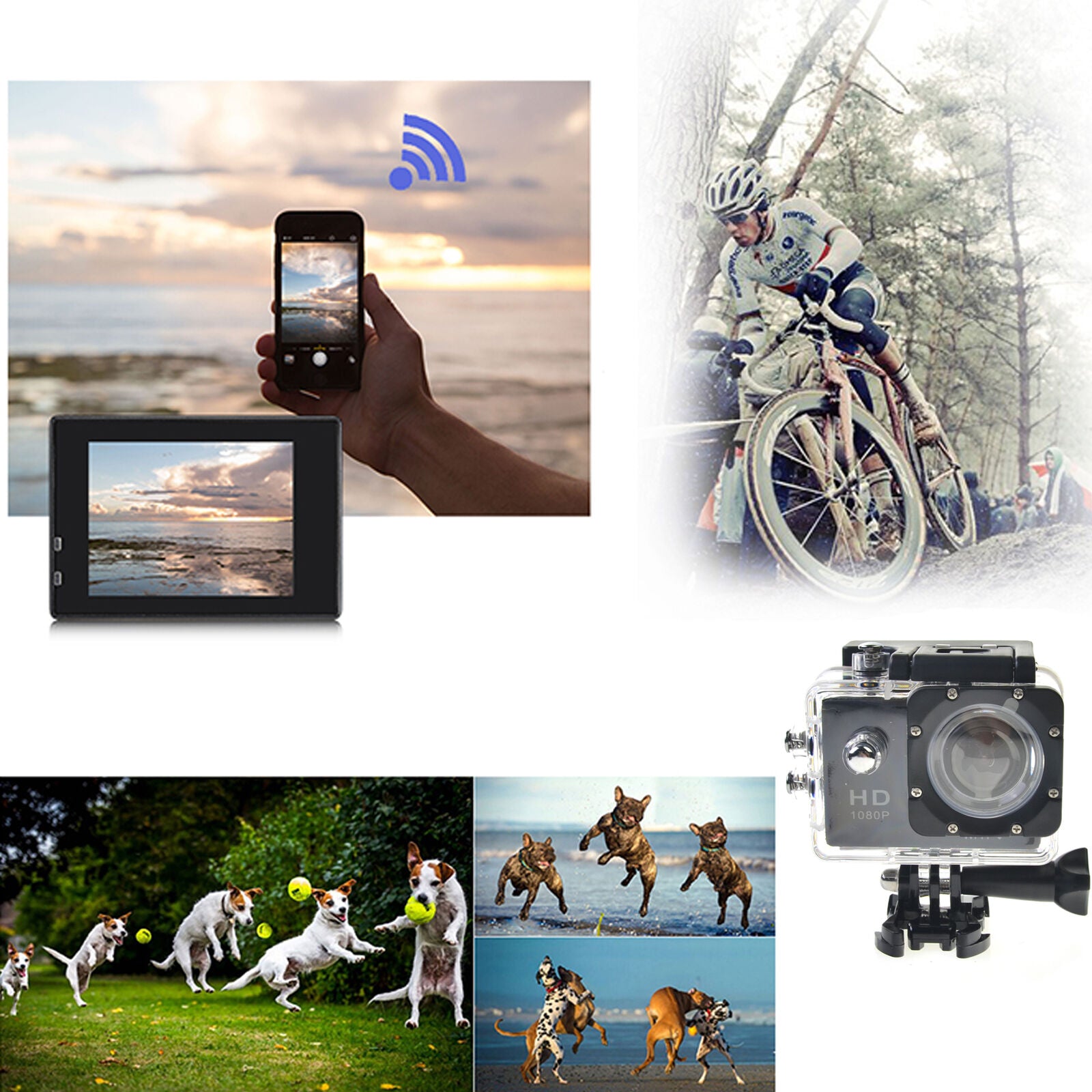 New Full HD SJ4000 1080P 12MP Car Cam Sports DV Action Waterproof Camera Black