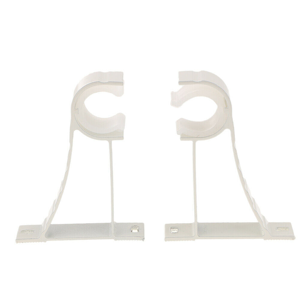 2 Pieces Alloy Curtain Pole Brackets to Fit 28mm Diameter Poles White