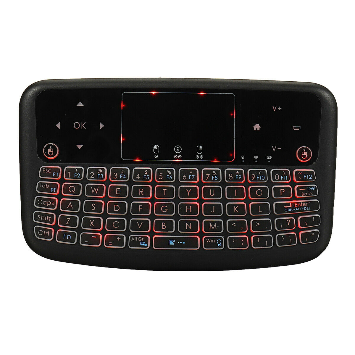 Wireless Mouse Keyboard Mini Touch Smart Keyboard 7 Colors Backlit 2.4G