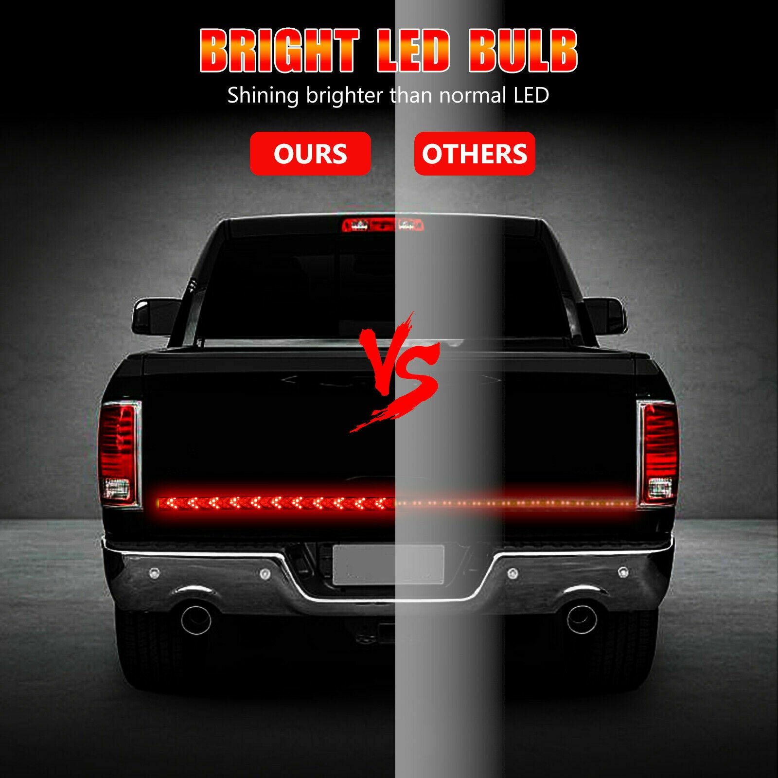 60" inch 528-LED Truck Strip Tailgate Turn Signal Brake Tail Reverse Light Bar