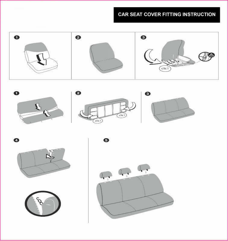 9PCS Universal Auto Car Seat Covers Cushion Full Set Front+Rear For Sedans Gray