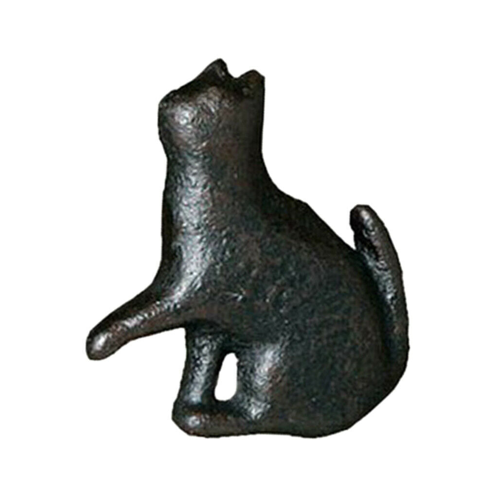 Cast Iron Cat Shaped Cabinet Furniture Door Knob Cupboard Wardrobe Pulls C