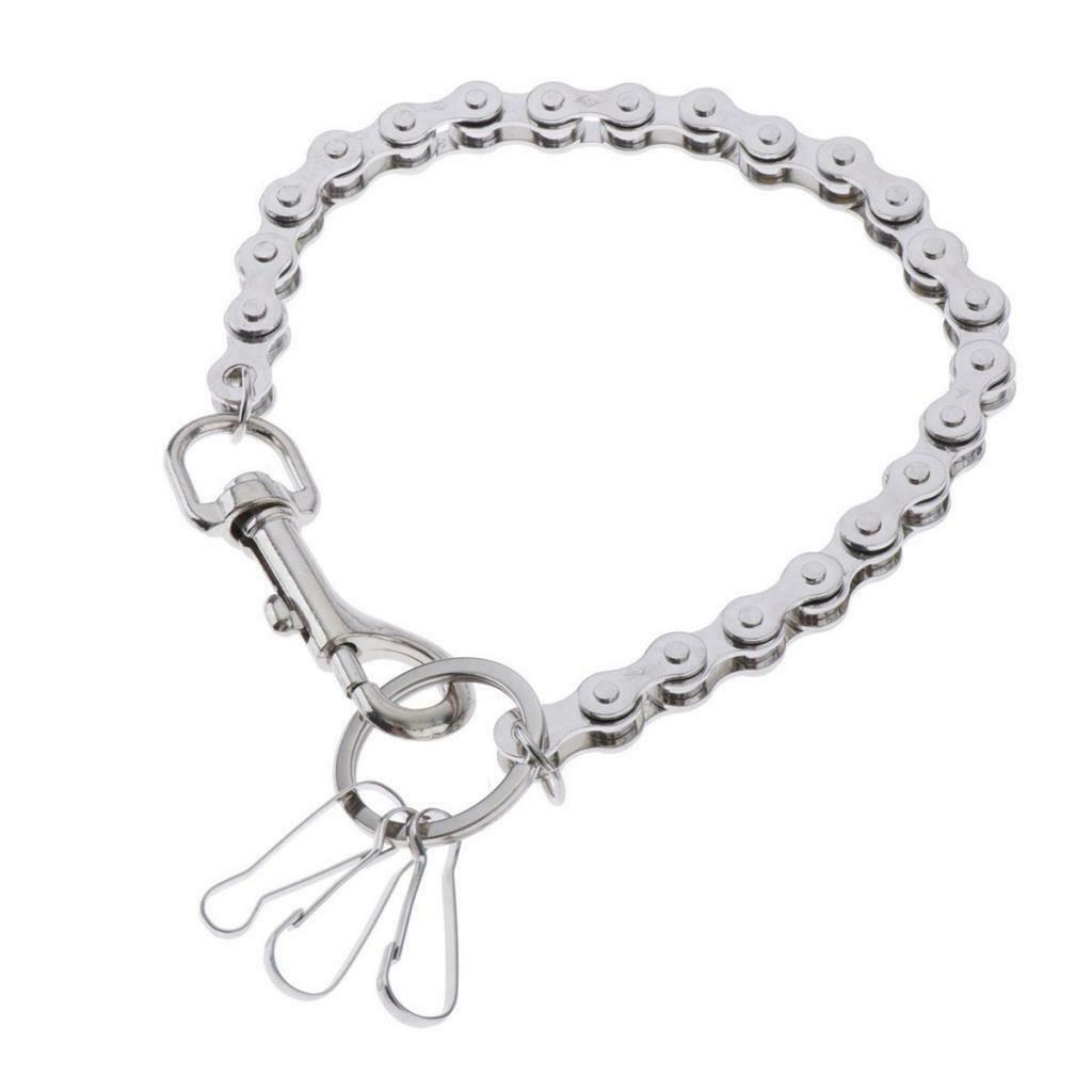 Men's Bicycle Chain Key Chain Biker Hip Hop Jean Wallet Chains with Lobster