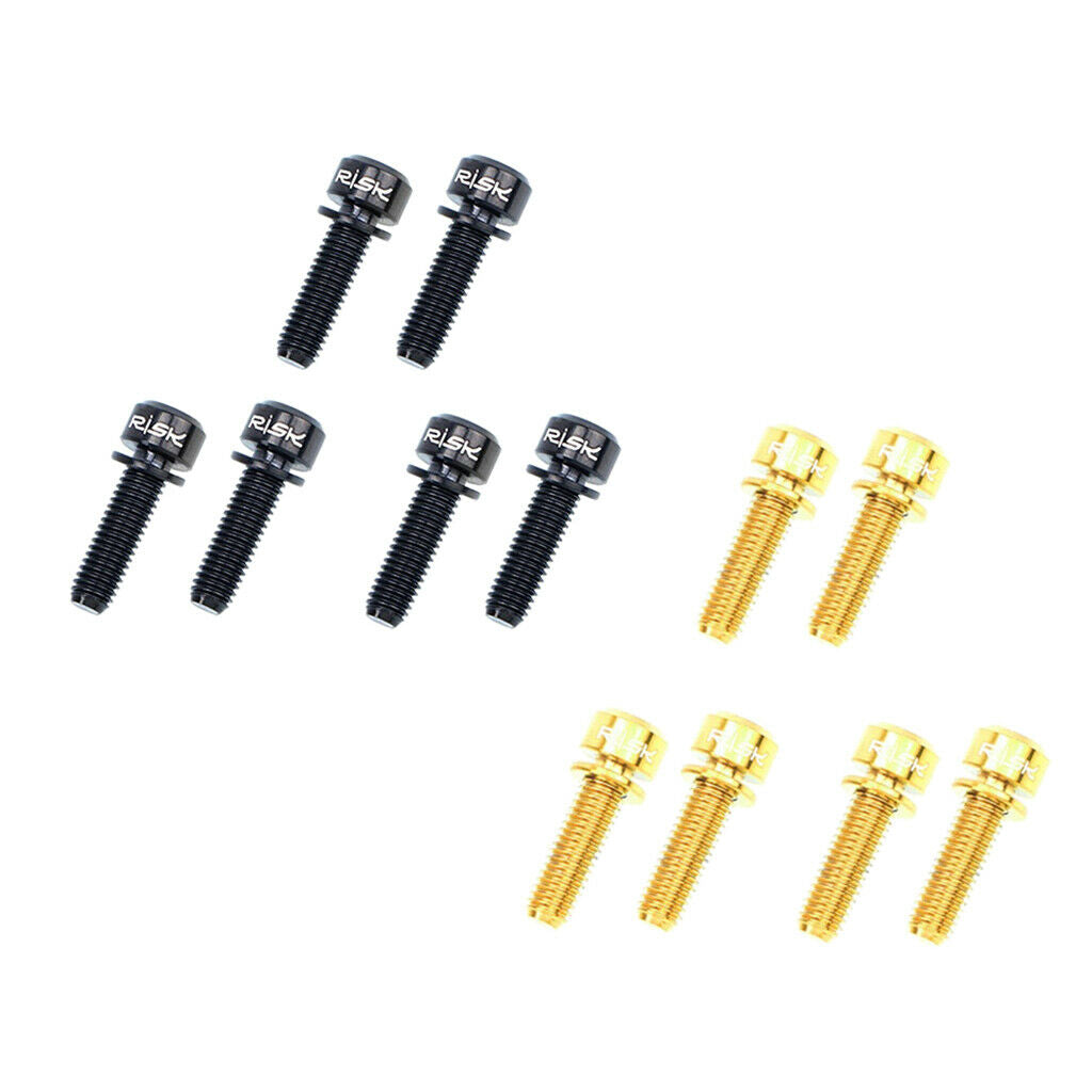 Pack of 12 Titanium Alloy Bike Handlebar Stem Screws Bike Stem Bolts M5x18mm