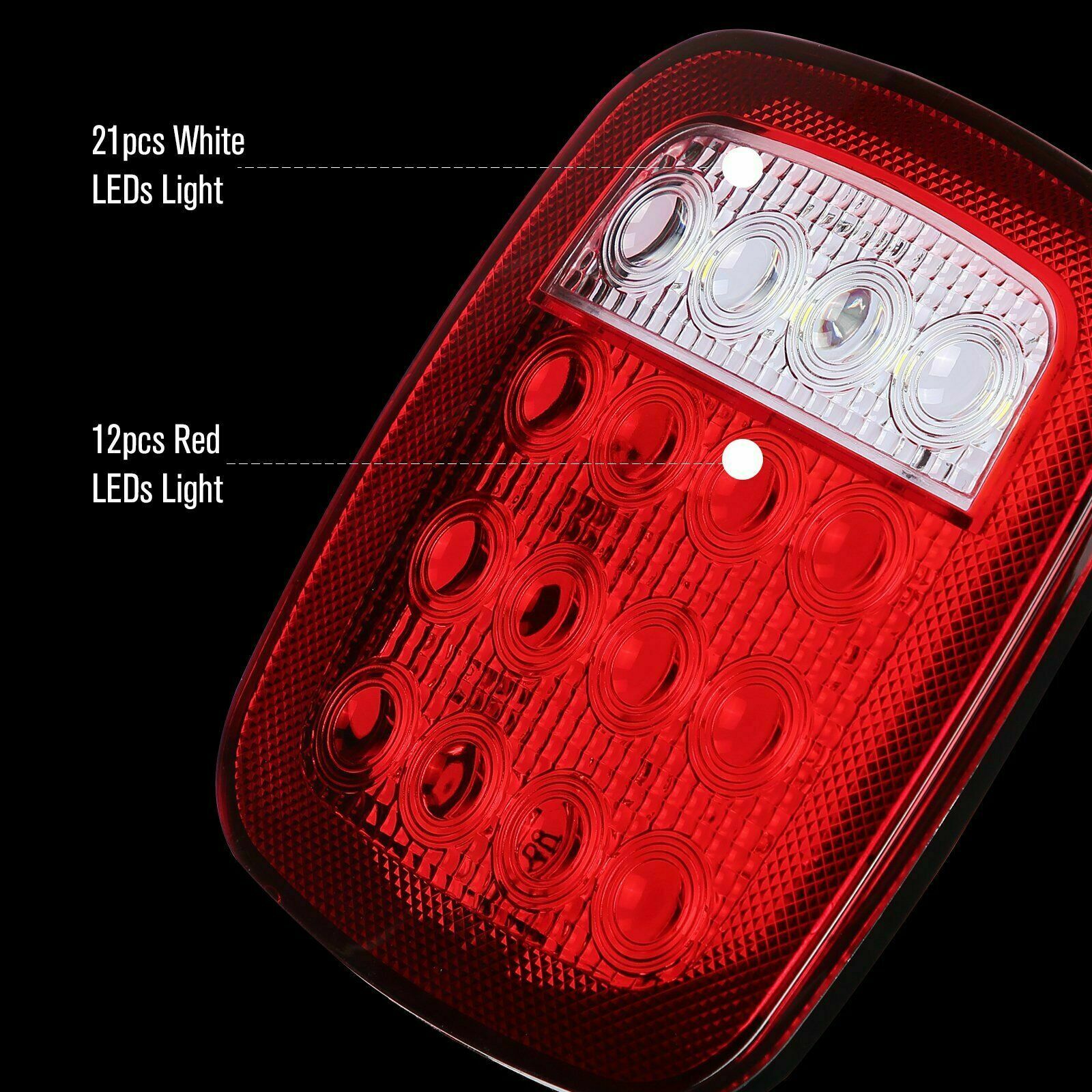 LED Tail Lights Rear Brake Lamps Turn Stop Reverse For Jeep Wrangler TJ CJ 76-06