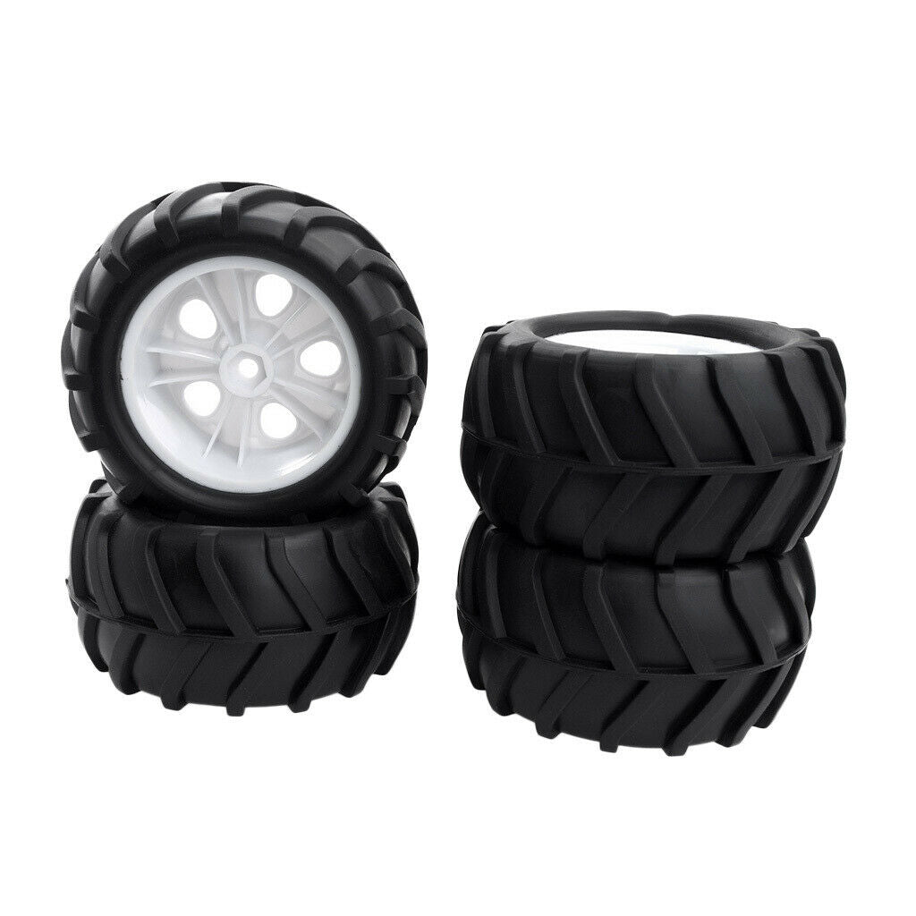 1/10 Black Rubber Tire Tyre 85mm 4x for   WPL FS Wltoys Racing Car