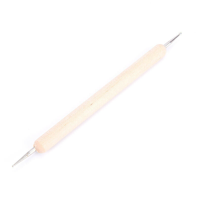5Pcs Gel Painting Nail Art Dotting Pen Acrylic Handle Rhinestone Crystal Br Rf