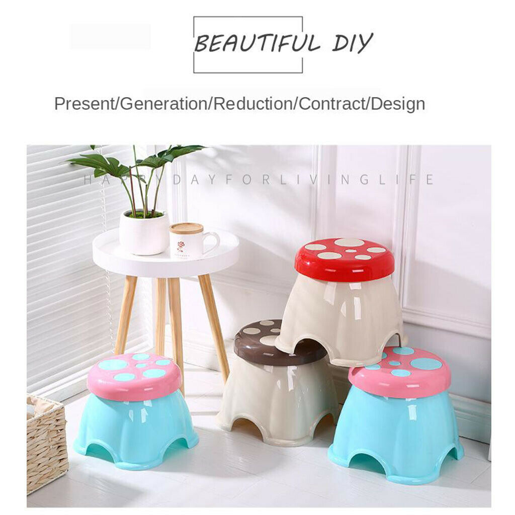 2x Non-Slip Kids Cartoon Seat Thickening Low Bench for Home Living Room