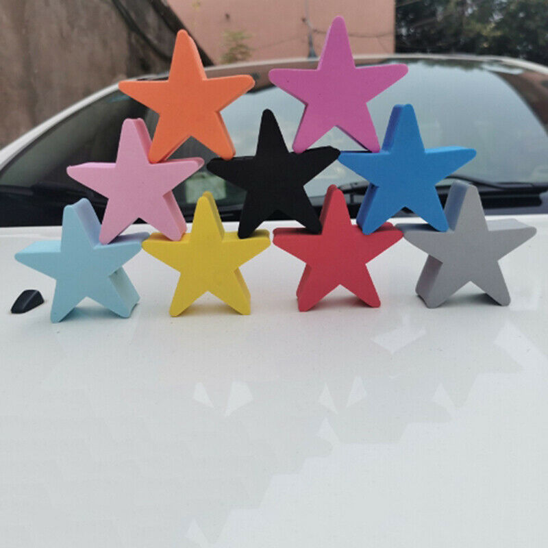 1Pc Colorful five-pointed star car antenna pen topper aerial EVA ball dec.l8