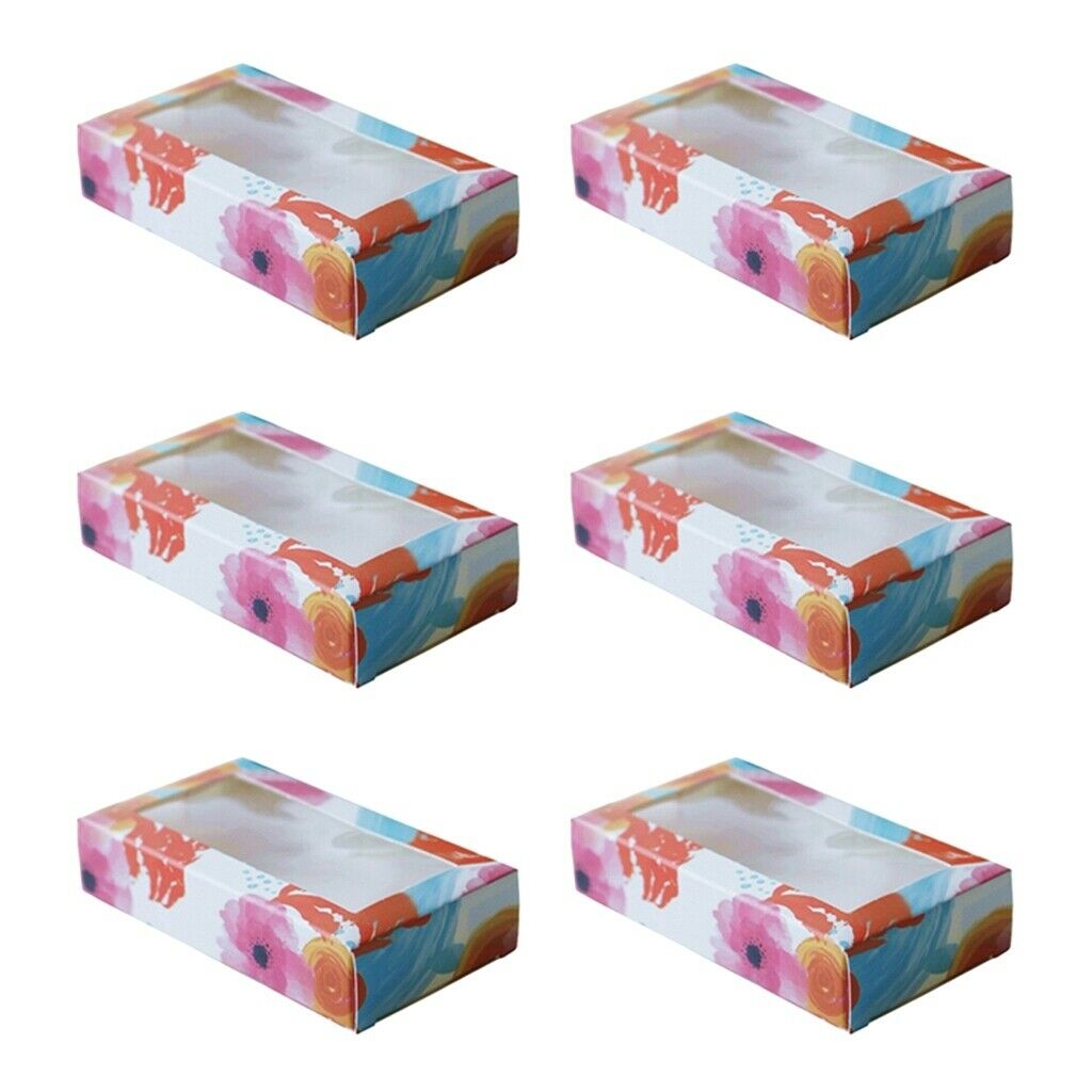 6Pieces Wedding Paper Candy Boxes Bags Trays for Snack Dessert Biscuits