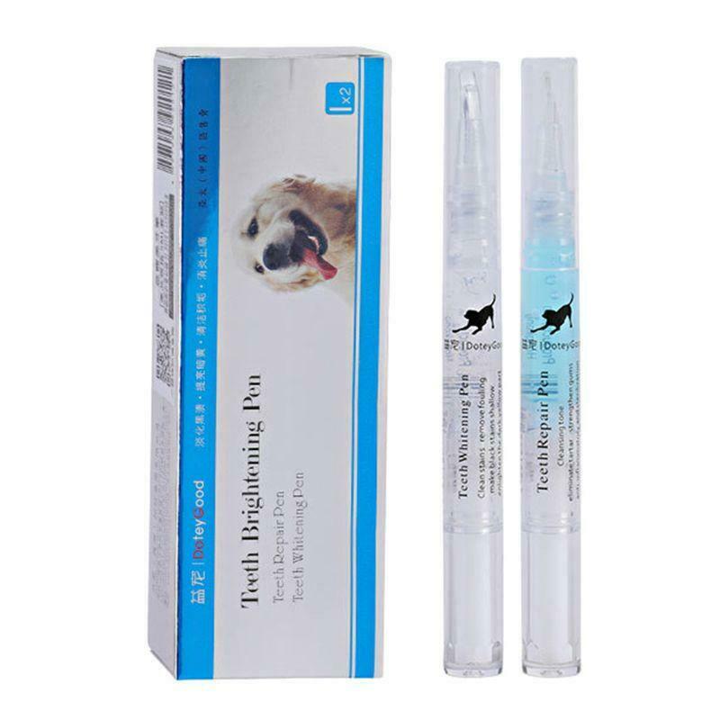Pet Dog Cat Teeth Cleaning Kit for Dental Care Tartar Remover Pen Fresh Breath