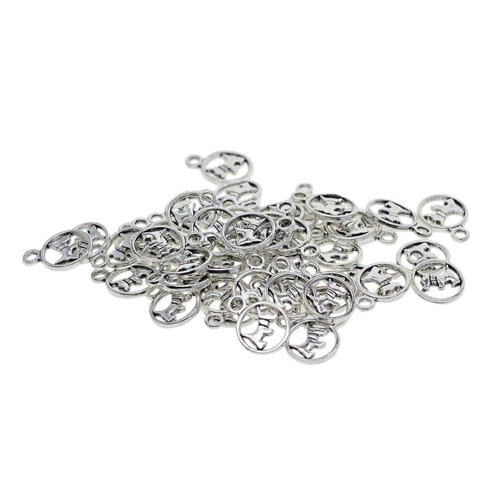 50pcs Dog Design Alloy Pendants Jewelry Making Charms Findings for Crafting