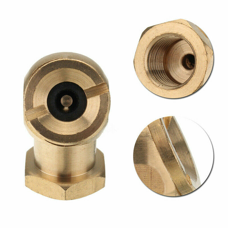 1/4" NPT Golden Tyre Inflator Valve Connector Air Chuck Ball Tire Clip Lo.l8