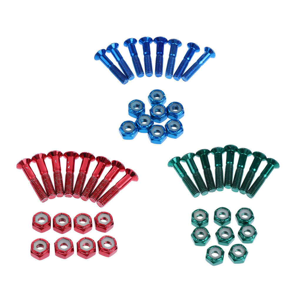 24 Pcs Bolts Longboard Screws Outdoor Game Refill Piece