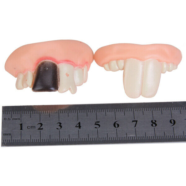 5Pcs Ugly Gag False Teeth Dentures Costume Party Pranks Dress Up Toys Gifts