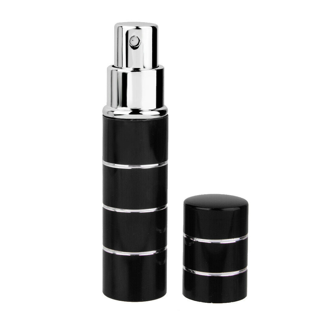 Portable Refillable Perfume Atomizer Bottle Empty Sprayer Container Black