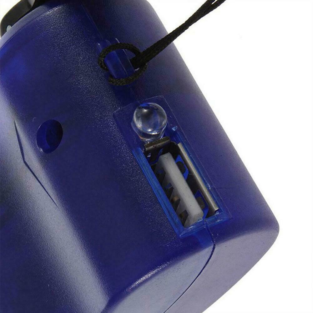 Hand Crank Emergency Power Phone Charger Manual Charging Dynamo Generator Blue