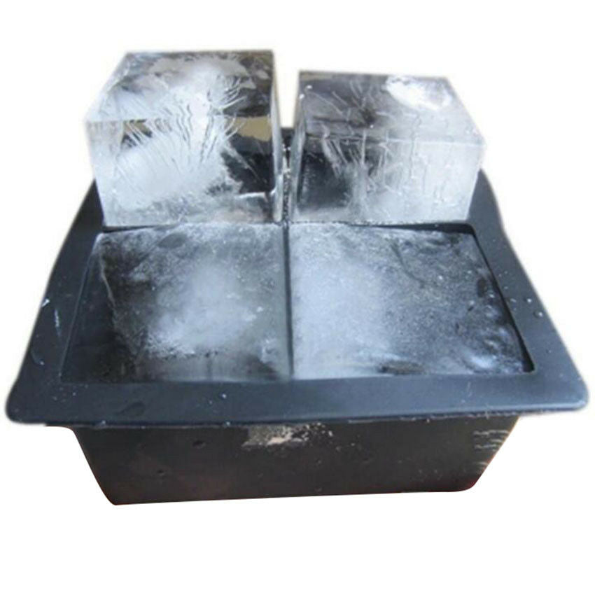 Silicone Ice Cube Square DIY Mould Large Jelly Mold Tray Maker for Cocktail Beer