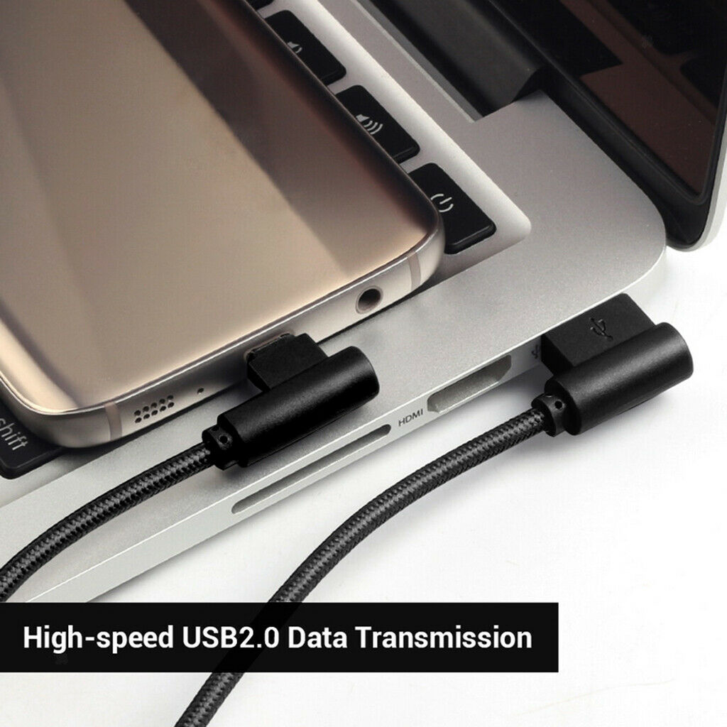 Metal Winding Micro USB Charging & Data Cable For Android Devices Black black