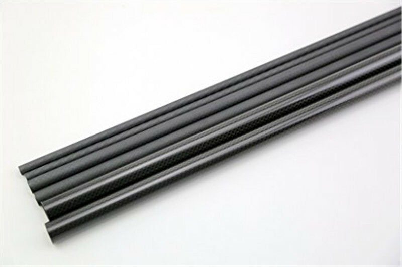 3K Roll Wrapped 17mm Carbon Fiber Tube 15mm x 17mm x 500mm Glossy or Matt for RC