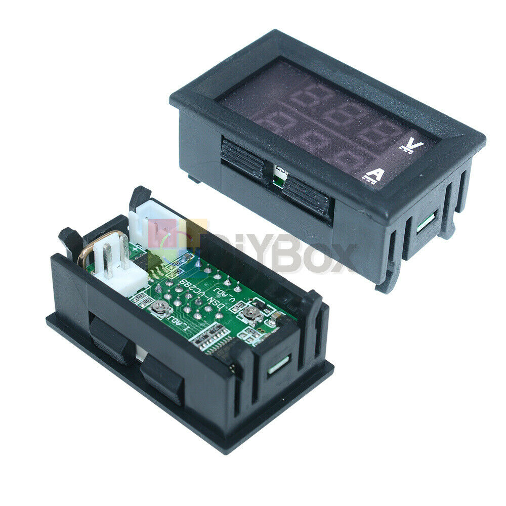 10PCS DC100 V10A Voltmeter Ammeter Blue & Red LED Amp Dual Digital Meter Gauge