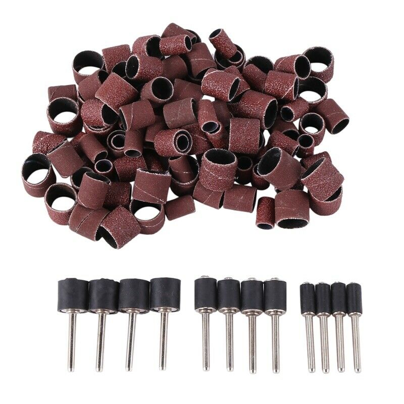 120Pcs Drum Sanders Set Including 108 Pcs Sanding Bands and 12 Pcs Drum MandreK3