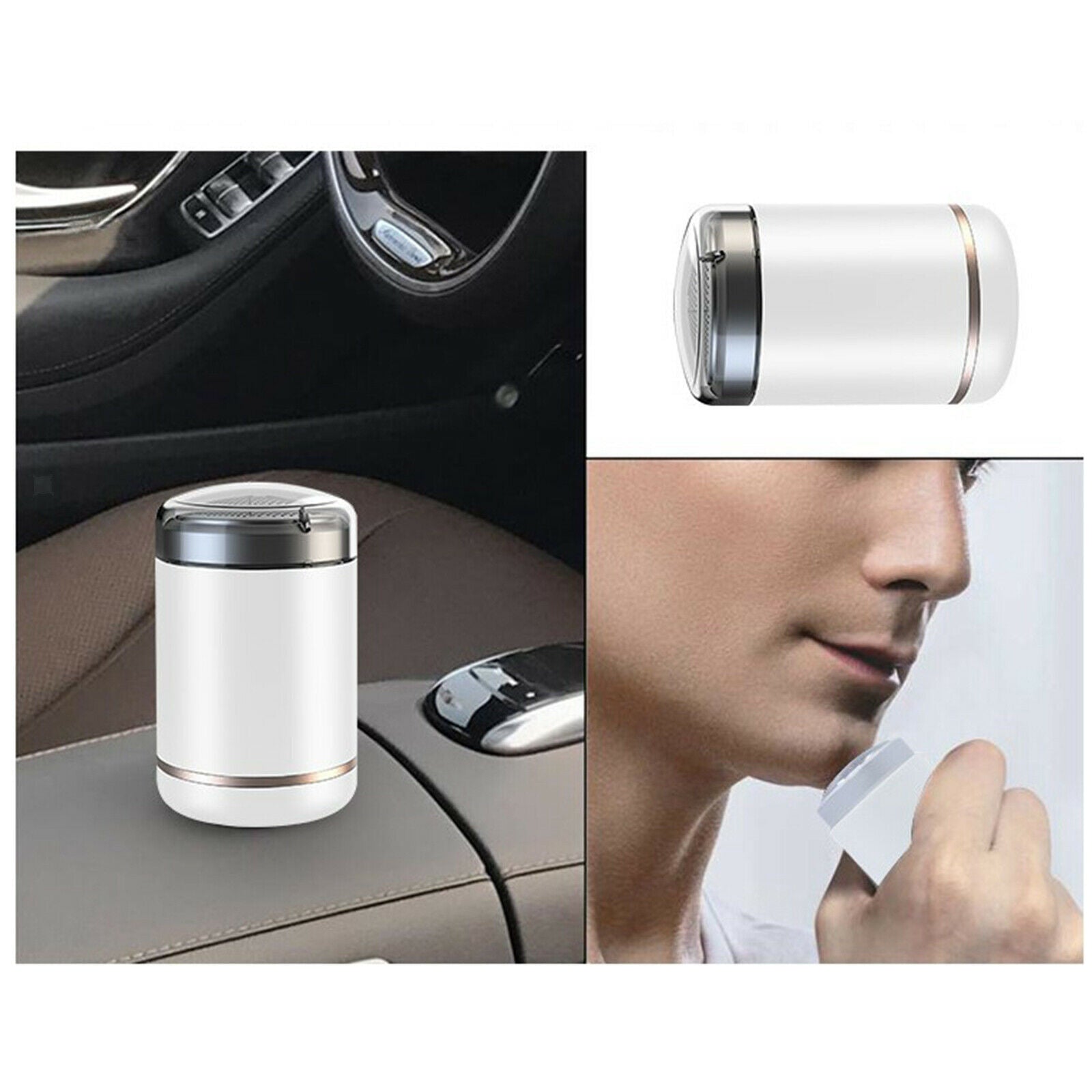 Travel Mini Electric Shaver 3-Leaf Cutter USB Rechargeable Razor IPX5 Waterproof