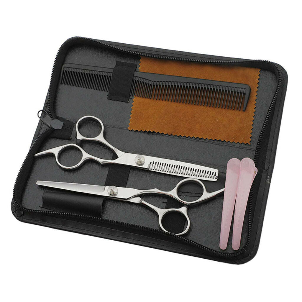 Hair Cutting Scissors Salon Hairdressing Thinning Shears Razor Kit Hair Set
