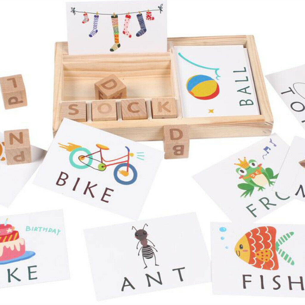 Wooden Educational Toys Learning Matching Letter Games and Develops Alphabet