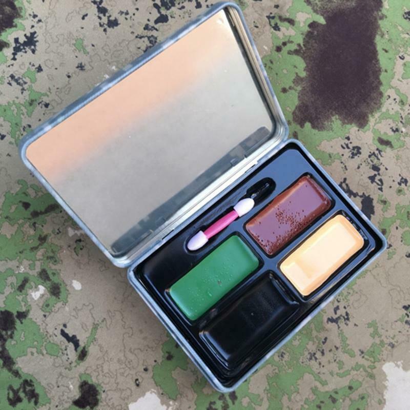 Multi-purpose Face Body Paint Oil Palette Green/Brown/Yellow/Black Easy to Wash