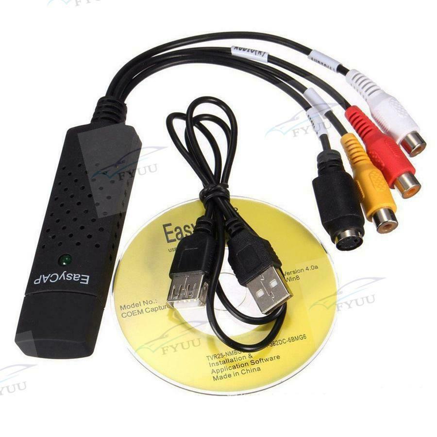 New USB 2.0 Audio TV Video VHS to PC DVD VCR Converter Easy Capture Card Adapter