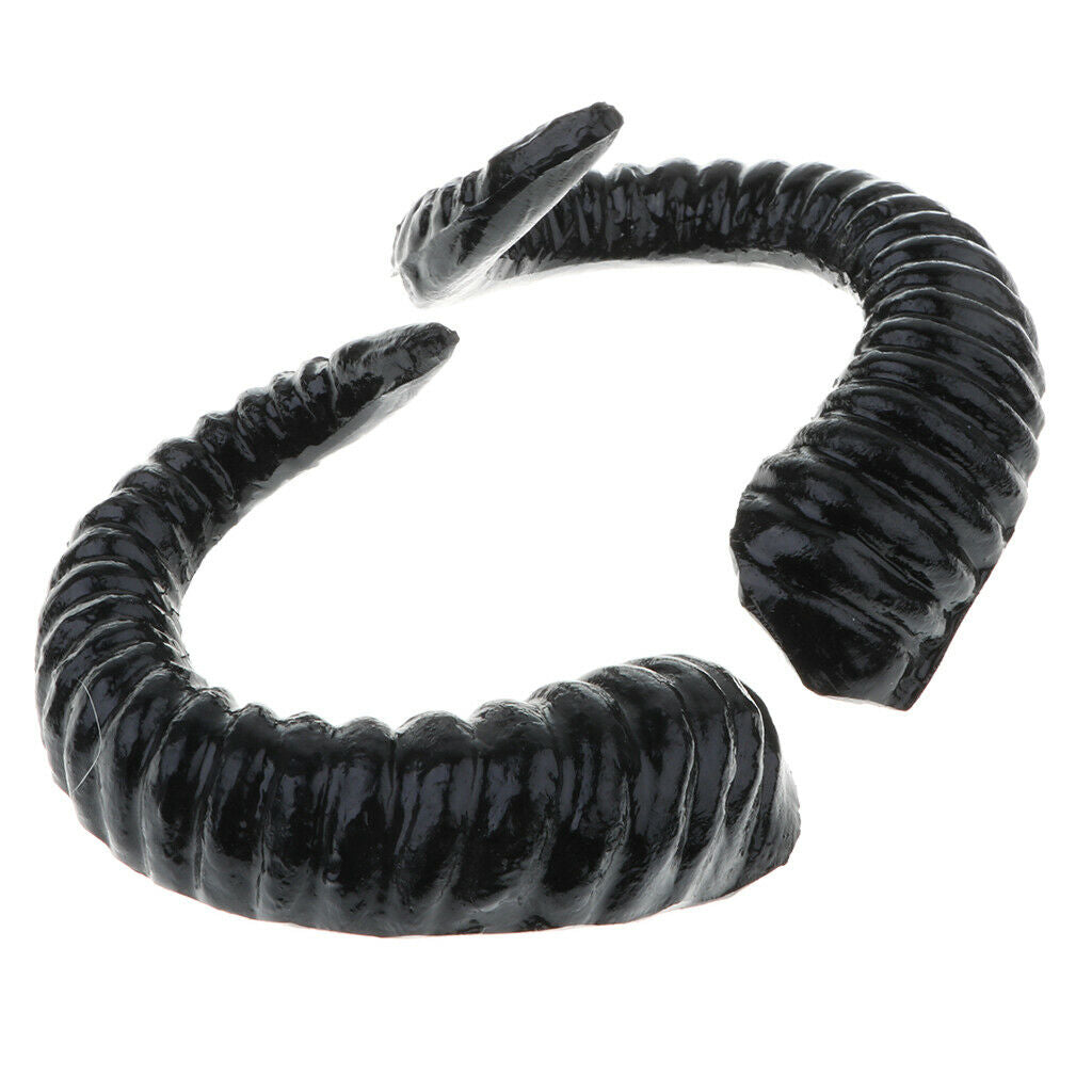 2 Pair Simulation Black Sheep Horns Costume Accessory for DIY Hair Headband