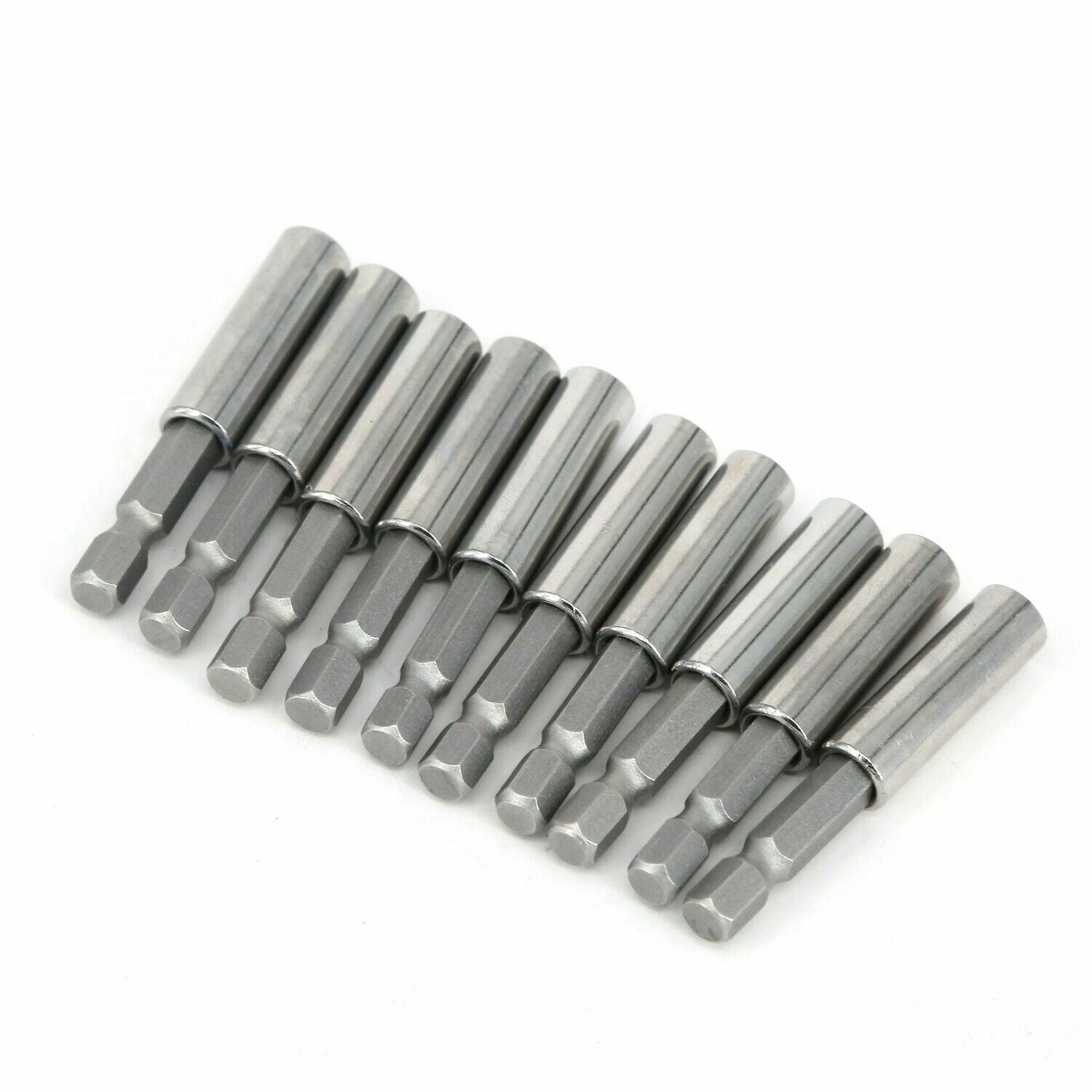 5Pc Magnetic Screwdriver Extension Quick Release 1/4" Hex Shank Holder Drill Bit