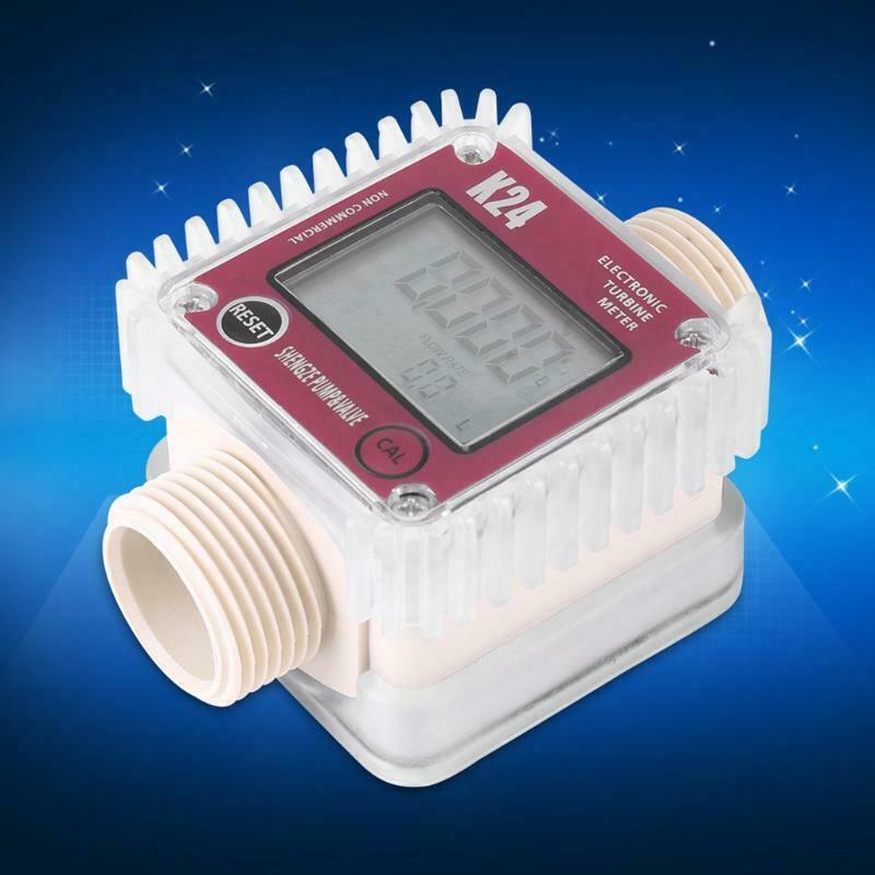 K24 Turbine Digital Oil Fuel Flow Meter Gauge For Chemicals Liquid Water