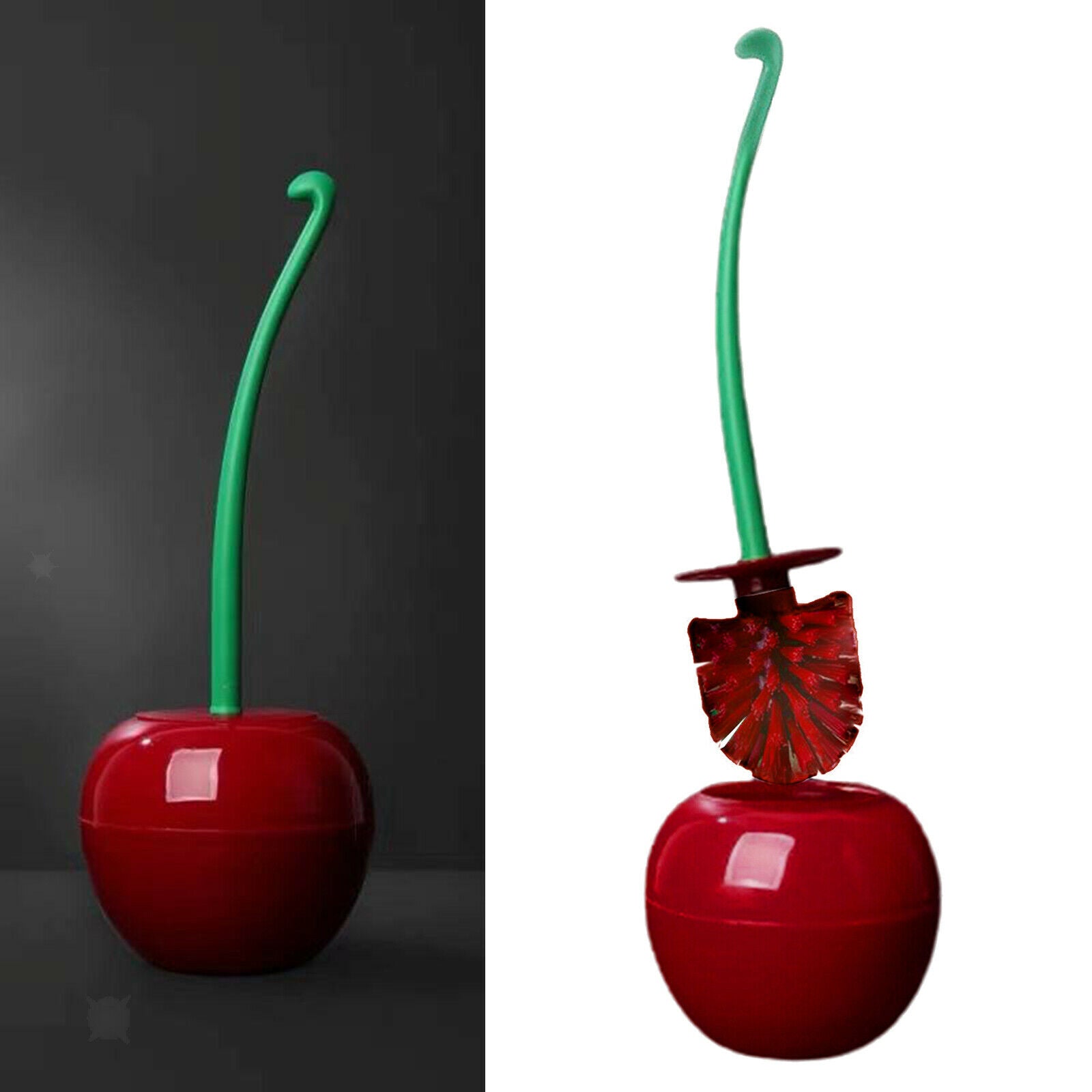 Toilet Bowl Cleaning Brush and Holder for Bathroom Deep-Cleaning Wine Red