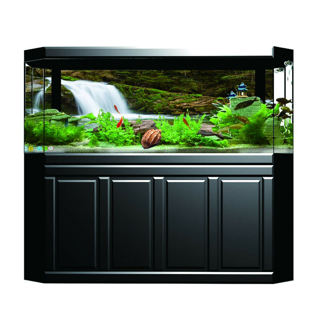 Aquarium Background Backdrop Fish Tank Reptile Vivarium Waterfall 76x46cm