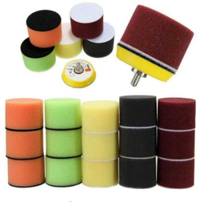 Car Polishing Sponge Plate Flat Wave Polishing Pad Sponge Wheel Set 2 Inch 16 X2
