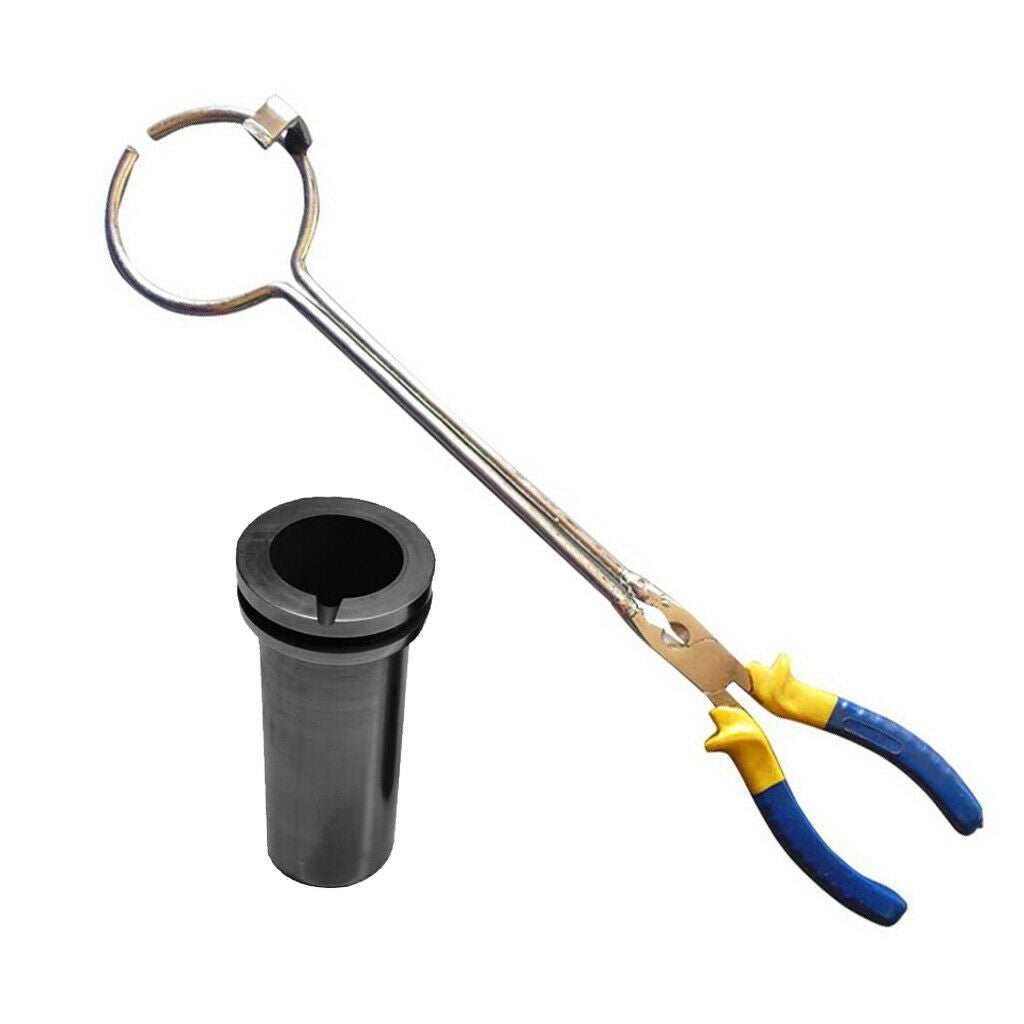 3kg Graphite Crucible+Tongs Metal Melting Scrap Furnace Torch Casting Cup