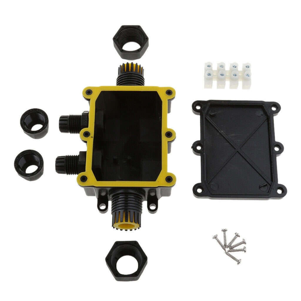 2x 4Way Electrical Junction Box Terminal Connection Waterproof Protection