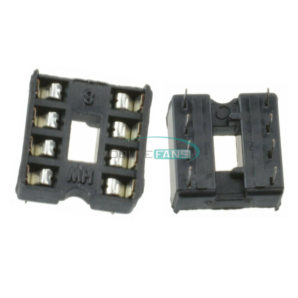 100PCS DIP8 Integrated Circuit 8 Pin IC Sockets Adaptor Solder Type New