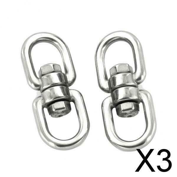 3X 2pcs Carabiners Hooks Buckles Rotation for Hiking Climbing Mountaineering