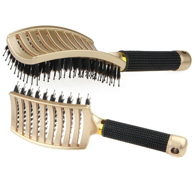 Boar Bristle Hair Brush Vented Detangling Hair Combs for Women Curly Wavy Hairs