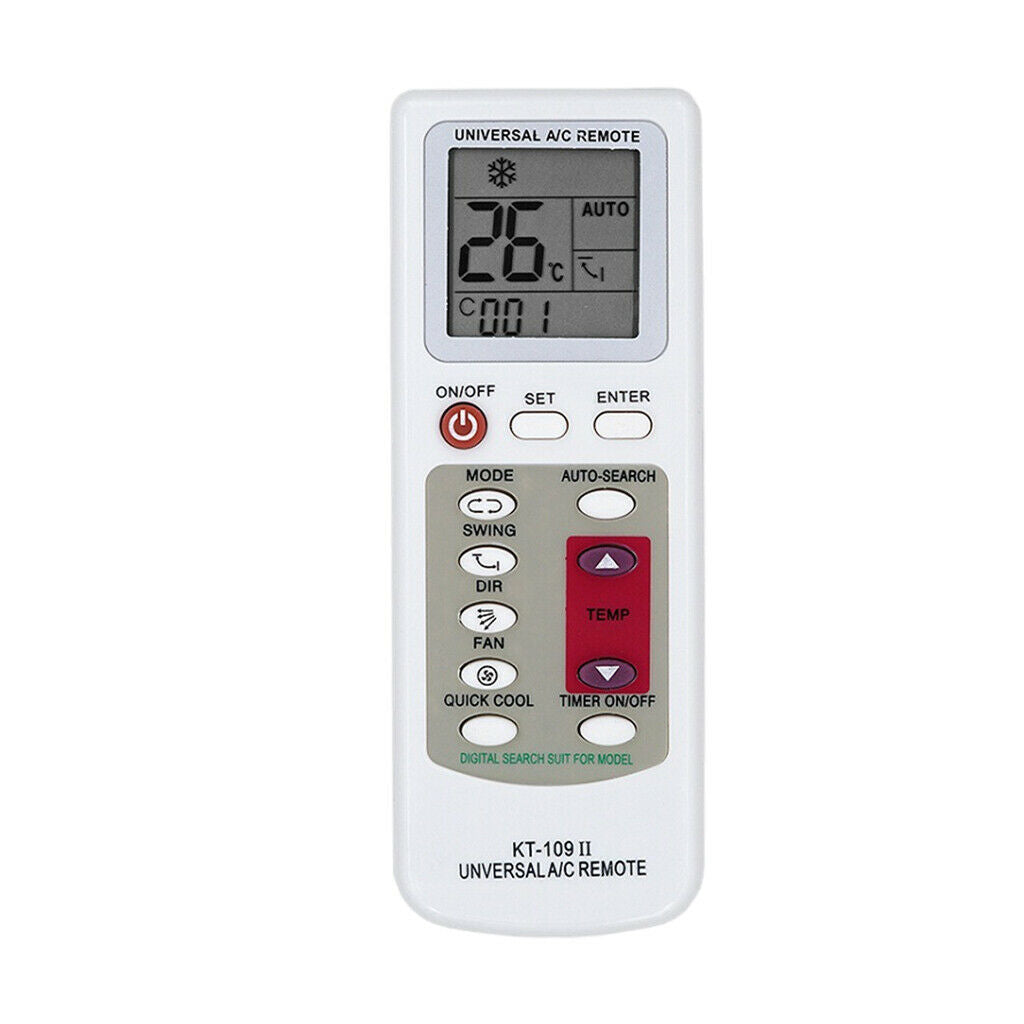 1pc KT-109II Air Conditioner A/C Remote Control Remote Controller with Base