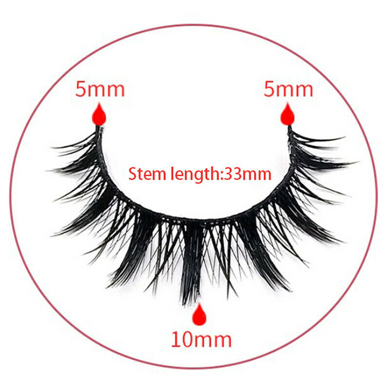5 Pairs Eyelashes Cos Dance Performance Eyelash Handmade Acrylic Cross Eyel KX