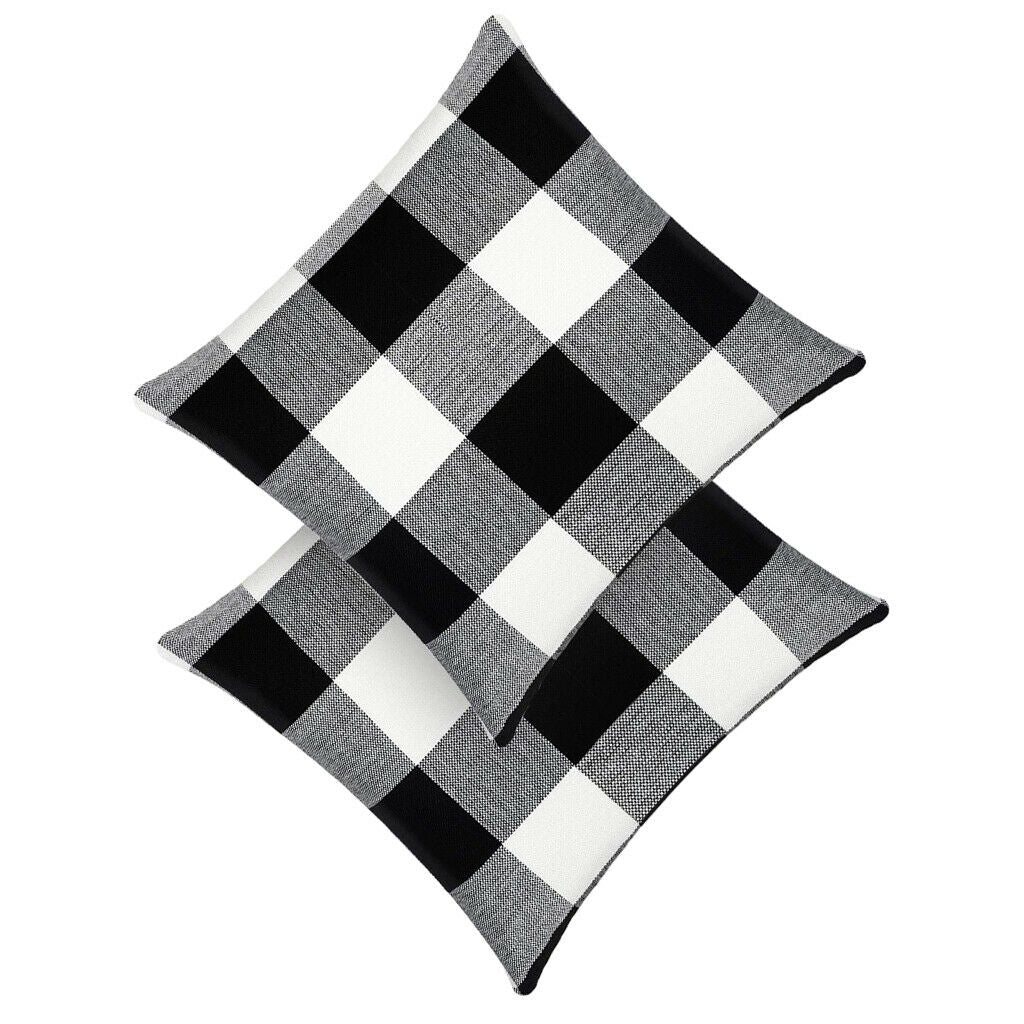 2x Square Sofa Bed Backrest Cushion Covers Replacement Home Decoration