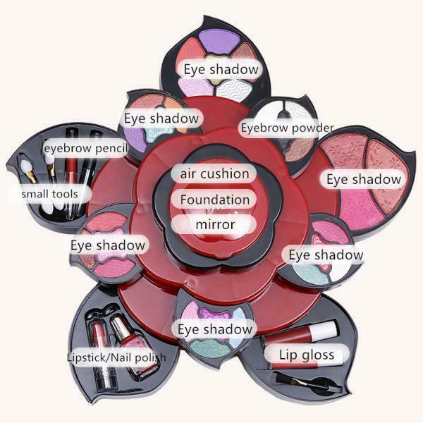 Makeup Kits for Teens Flower Make Up Pallete for Girl Women 3 Tiers Holiday