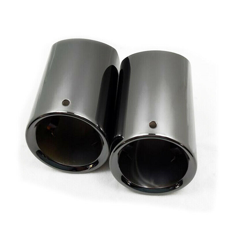 2PCS 75MM Inlet Car Exhaust Tip Stainless Steel Muffler Pipe Clamp-on Autos SUV