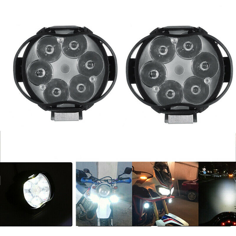 2PCS 12V Car Off-road Motorcycle Fog Light LED Spotlight Driving Lamp Waterproof