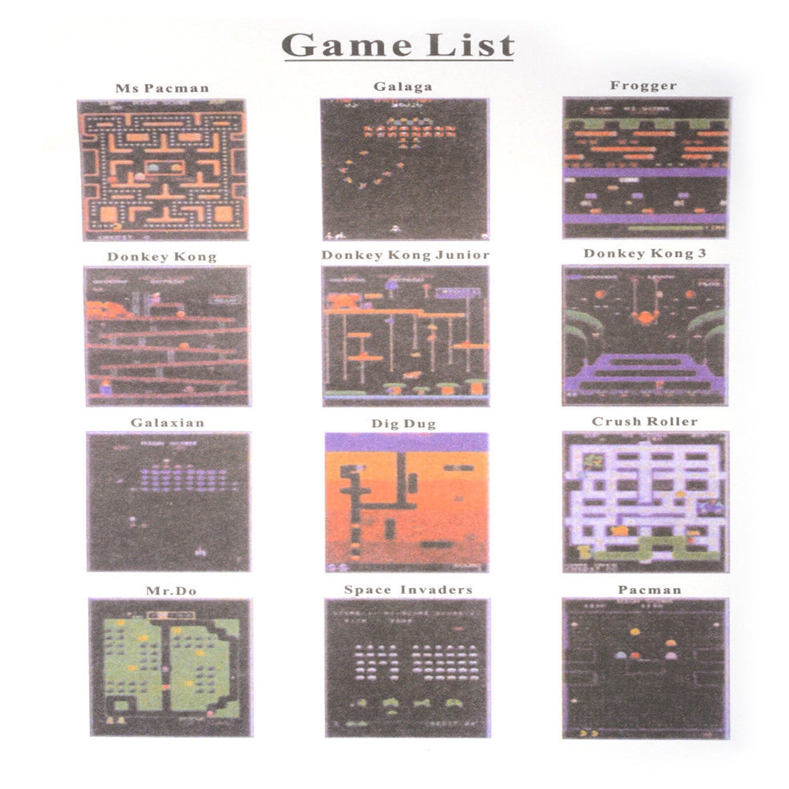 Classic 60in1 Vertical Multi Arcade Game For JAMMA PCB Motherboard CGA/VGA AC708