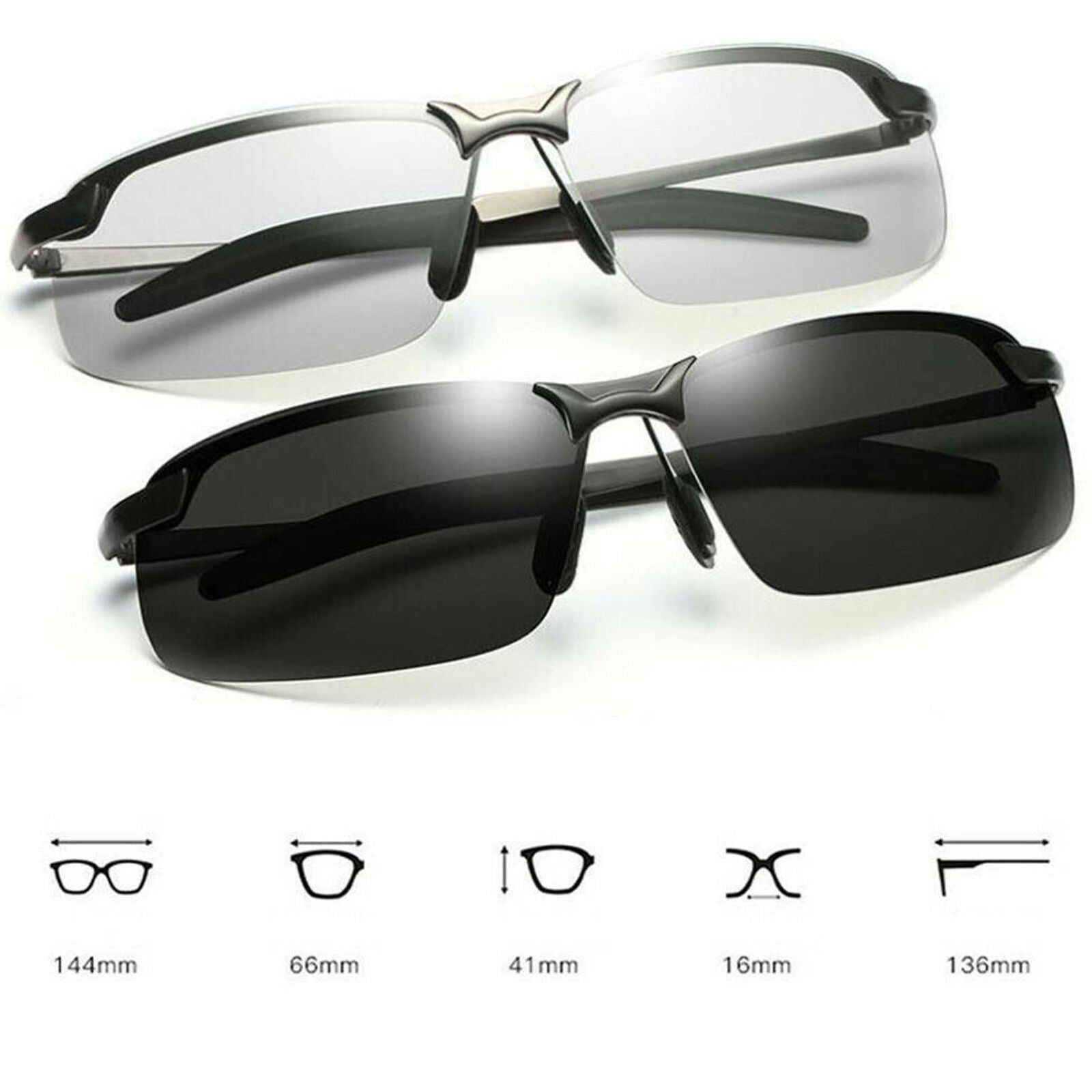 Photochromic Men Sunglasses Glasses Len Goggles Outdoor Sports Driving